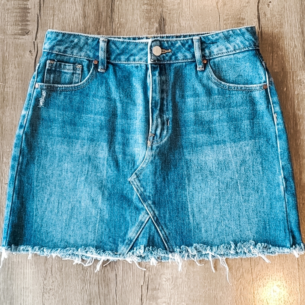 PacSun Denim Mini Skirt 100% Cotton